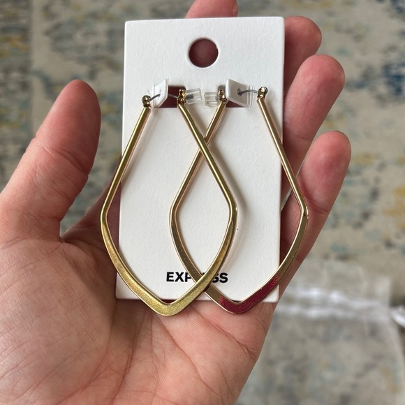 Express Gold-Tone V-Shaped Earrings - Picture 2 of 6